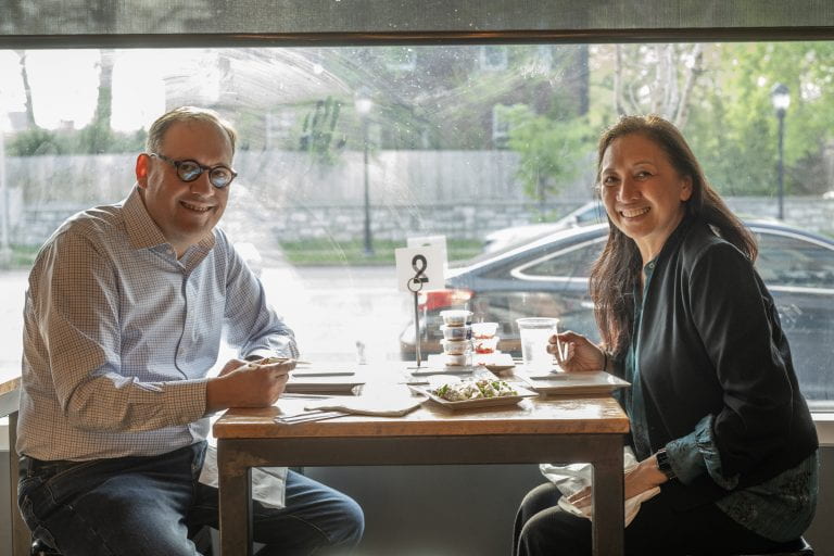 Dr. G and Chancellor Martin at Nami Ramen. 