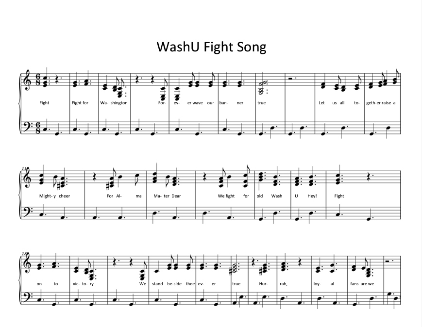 Fight song sheet music