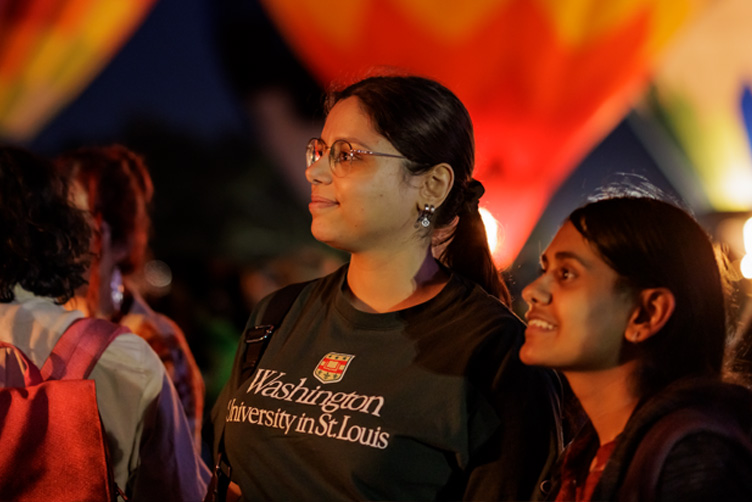 Students at the Balloon Glow.