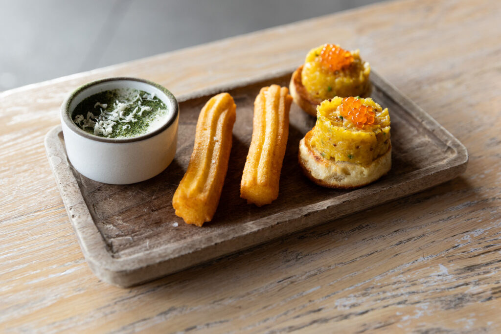 A photo of appetizers. 